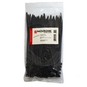 6" tie-wrap to attach the PEX tubes on the concrete wiremesh in a hot water and glycol in-floor hydronic radiant floor system