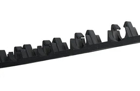 U-Rail clip for fixing hydronic radiant floor PEX pipes on plywood