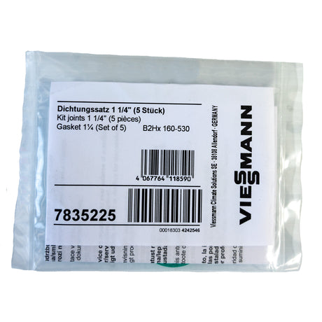 Viessmann Gasket 1-1/4" - set of five B2HX 160-530 - 7835225 label