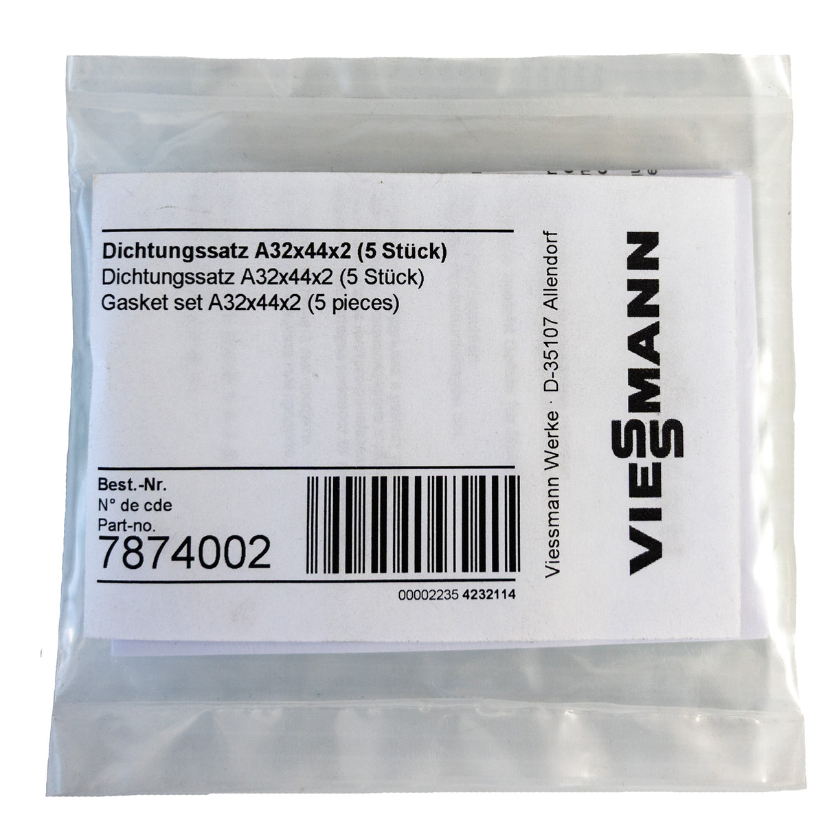 Viessmann 7874002 - A32x44x2 gasket for condensing boilers - bag