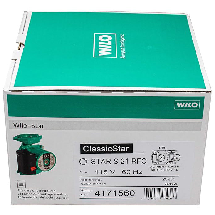 Wilo Star S 21 RFC 4171560 Circulator Pump - box