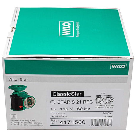 Wilo Star S 21 RFC 4171560 Circulator Pump - box