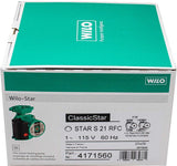 Wilo Wilo Star S 21 RFC 4171560, 115V, 3-Speed Cast Iron Star Series Circulator for in-floor hydronic radiant floor heating system - box
